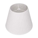 ALUCSET Small Lamp Shade, ALUCSET Barrel Paper Lampshade for Table Lamp and Floor Light, 6x10x7.5 Inch,Natural Linen Hand Crafted, Spider (paper)