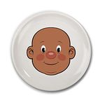 Genuine Fred, FOOD FACE, Ceramic Activity Plate White 8.5 inch diameter