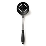 Rada Cutlery Non-Scratch Skimmer Spoon - Heat Resistant Strainer Ladle – Slotted Spoon Kitchen Utensil with Ergonomic Comfort Grip Handle - 13-1/4 Inches