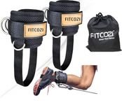 Fitcozi Ankle Straps for Cable Machines,Adjustable Comfort fit Neoprene, Reinforce Double D-Ring - Premium Ankle Cuffs to Improve Abdominal Muscles, Lift The Butts, Tone The Legs for Men & Women