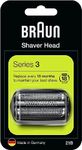 Braun Series 3 Electric Shaver Shaving Head, Replacement Shaver Part Compatible with Men's Series 3, 21B, Black