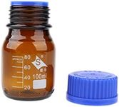 KESOTO Graduated Reagent Bottle with Scale Line Screw Cap, 100ml