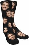 Personalized Face Socks with Picture, Custom Socks with Photo Customized Unisex Crew Sock for Men Women