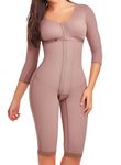 Fajas DPrada DELIÉ 09103 Fajas Colombianas Postpartum Girdle Full Body Shaper for Women, Cocoa, XXXL