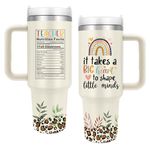 Gifts for Teachers - Teacher Gifts for Women - Teacher Appreciation Gifts, Teacher Gifts, Thank You Teacher Gifts for Women, Teacher Tumbler (40 oz, with Lid & Straw)