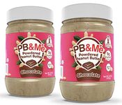 PB&Me Powdered Peanut Butter - Chocolate Peanut Butter Powder, Peanut Powder for Smoothies, PB Butter Powder - Peanut Butter Powder Protein, Low Carb Peanut Butter, Low Fat PB, 453g Jar (2 Pack)