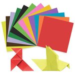 ANVIRO Origami Paper, Pack of 120 Double Sided Sheets in 12 Sharp Colour, Graceful Sheets of 15*15cm Craft Paper, 70gsm Thick Construction Paper