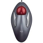 Logitech Trackman Marble USB+PS/2 Trackball Ambidextrous Gris, Vermell mice