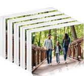 Magnetic Acrylic Picture Frames 4x6 5PACK,Clear Frameless Acrylic Photo Frame,Floating Double Side Displya Picture Frame for Tabletop,Cadre Magnetique Acrylic Frames 4x6 inch with 5PACK