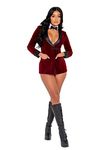 Playboy Smoking Jacket for Women's Medium Red