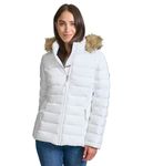 Tommy Hilfiger Women's Outerwear Short Puffer,White,XL