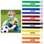 6 Pcs Kids Captain Armband, Adjustable Football Armband for Youth Ball Games, Unisex Arm Bands for Multiple Sports Football Hockey Rugby Netball