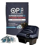 Opkill Supreme Range Rat & Mouse pasta (1 x150g) & Lockable Bait Box Fast Acting, All Weather, Single Feed Bait Sachets | Strongest Maximum Strength Poison For Pest Control