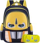 GAGABEN 2PCS Personalized Backpack with Zipper Pouch Set 3D Design Travel Daypacks Large Capacity Lightweight Backpack, Yellow, 16.5 inch, Daypack Backpacks