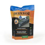 Quick Dam Water Activated Flood Bags 1ft x 2ft, 2-Pack