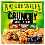 Natures Valleys Crunchy Granola Variety Pack Cereal Bars, 210g (2xCanadian Maple Syrup+1xOats & Dark Chocolate+2xOats & Honey Bars) (Imported)