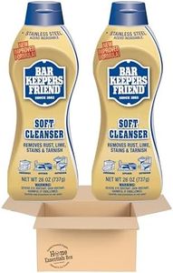 Home Essentials Box Bar Keeper Friend Soft Cleanser Liquid (2 x 26 Ounce) Multipurpose Cleaner & Rust Stain Remover for Stainless Steel, Porcelain, Ceramic, Tile & More