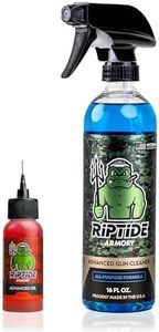 Riptide Armory Advanced Gun Cleaner & Gun Oil Kit - Cleans, Lubes, Protects Targeted Long-Lasting Formula - Nano Coat Technology - Veteran Founded & Formulated by Former US Navy Seal (16/2oz Combo)