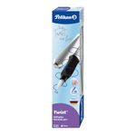 Pelikan Twist Fountain Pen with 1 Ink Cartridge, Medium Nib, Silver, Boxed (947101)