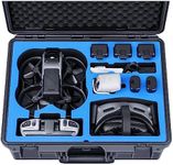 Lykus Titan AT110 Waterproof Hard Case for DJI Avata, Goggles 2/Goggles Integra, FPV Remote Controller, Support up to 9 batteries and 3 Black, 42.5x34.5x18 cm,