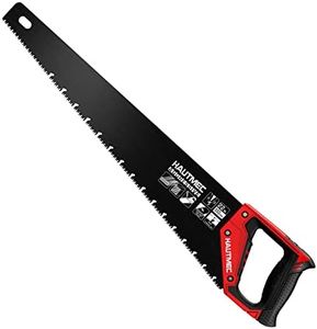 HAUTMEC 22-Inch Aggressive Hand Saw, Ergonomical Handle, Rust-proof Wood Saw With Chip Removal Design, for Heavy Duty Sawing, Trimming, Gardening of Wood, Drywall, Laminate And Plastic HT0026