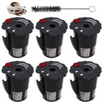 (2023 Update) 6-Pack Universal Fit 119367 Reusable Coffee Keurig Filter Replacement Part by BlueStars - Reusable K Cups for Keurig K-cup 2.0 Series Keurig Reusable Coffee Pods