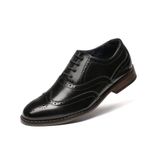 Bruno Marc Big Kid Prince_K_2 Black Boy's Classic Oxfords Dress Shoes Size 4 M US Big Kid