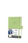 SIGEL C2169 Weekly Diary 2021, Approx. A6, hardcover, Apple Green - Conceptum