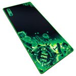 Enhance Extended Large Gaming Mouse Pad - XL Mouse Mat (31.5" x 13.75") Anti-Fray Stitching for Professional Esports with Low-Friction Tracking Surface and Non-Slip Backing - Green