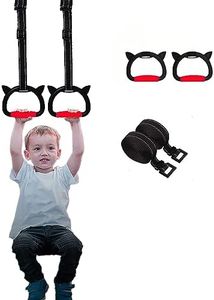 FREHOMEE 4.92ft Red Gymnastic Rings,Both for Adults and Kids,Support 440lb,Home Fitness Equipment for Children, Kid's Indoor Pull-up Bar for Stretching and Height Increase