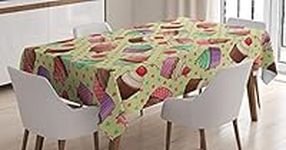 Ambesonne Kitchen Decor Tablecloth,