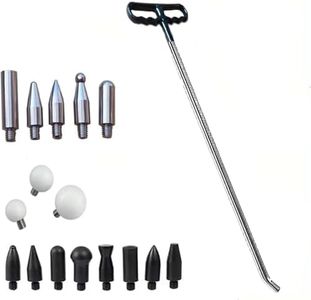 Houshan Paintless Dent Repair Tools 1 Pieces of Dent Removal Rods with Awl Head Dent Hail Repair Tools Paintless Dent Removal Kit Car Auto Body Dent Removal of Hail Dents and Door Ding (17 PCS)