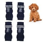 4Pcs Dog Elbow Protector, Dog Legs Socks Knitted Leg Warmer Wraps Pet Elbow Protective Sleeve for Small Medium Pets XL