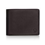 Bryker Hyde Executive 2 ID/1 ID Window RFID Wallet for Men, Full Grain Leather, Bifold Top Flip, Extra Capacity Travel Wallet, Brown - Sheepskin Leather (2 ID Windows - 11 card slots), 11 card slots