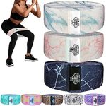 Bear Grips Resistance Bands for Working Out - Home Gym Equipment Exercise Bands - Glutes Workout Equipment Elastic Bands for Exercise Yoga Blocks, Pilates, Hip, Legs, Thigh, Marble (Pack of 3)