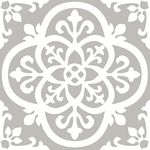 WallPops FP2942 Medina Peel & Stick Floor Tiles, Grey,12 x 12 inches