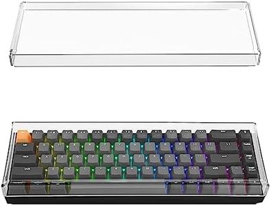 Geekria 65% Keyboard Dust Cover, Clear Acrylic Keyboard Cover for 68 Key Computer Mechanical Keyboard, Compatible with Keychron K7 Keyboard, Keychron K6, K6 Pro, RK Royal KLUDGE RK68