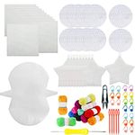 Seasonsky 59 PCS Mesh Plastic Canvas Sheets 4 Shapes Plastic Canvas for DIY Crafts Embroidery Cross Stitch, Acrylic Yarn Crafting, Knit and Crochet Projects