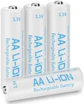 winbasic 4 Pack Rechargeable 1.5V Lithium AA Batteries Long Lasting Double A Size Battery 3600mWh for Blink Camera