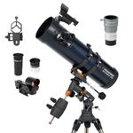 Celestron AstroMaster 130EQ Telescope Include Omni 2X Barlow Lens and Smartphone Adapter