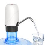 Qlect Magic Automatic Electric Water Dispenser Pump for 20 Litre Bottle Portable Water Pump Dispenser for Home, Office, and Outdoors | 1200 mAh Fast Charging Battery(White)