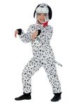 Smiffys Dalmatian Costume, Black & White with Hooded Jumpsuit & Tail, Children's Animal Fancy Dress, Animal Dress Up Costumes