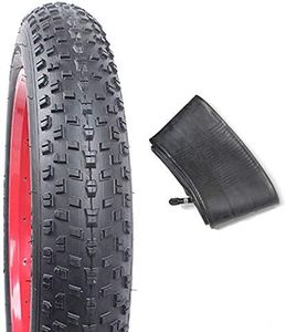 26x4.0 Fat Bike Tires Folding Bead Electric Bicycle Mountain Wire Tire Accessory (Black/26x4.0/30TPI/1 Tire+1 Tube)