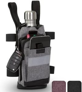 Vive Crutch Accessories Bag and Hand Grip Cushions, Water-Resistant Premium Pouch for Crutches, with Drink Holder Phone Holder, 3 Pockets, Lightweight