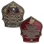 Firefighter Prayer Challenge Coin Fireman Gifts