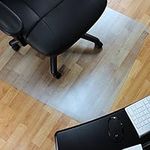 Marvelux 90 x 120cm (36" x 47") PVC Office Chair Mat for Hard Floors, Clear Floor Protector, Rectangular Non-Slip Vinyl Floor Protection Mat, Made in the UK