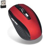 Wireless Mouse,2.4Ghz 1600Dpi Wireless Optical Mouse 6 Key Wireless Mouse,for Games Office Leisure Use Wireless Mouse-Red Practical Processed