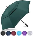 ZOMAKE Extra Large Golf Umbrella 62 Inch - Grand Parapluie de Golf Automatic Open Double Canopy Vented Oversize Men's Golf Umbrellas for Rain Windproof Stick Umbrellas(Blackish Green)