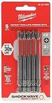 Milwaukee 4803204564 Shockwave 3-1/2 Inch #2 Phillips Head Impact Duty Drill / Impact Driver Bit (5 Pack)