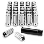 9/16-18 Lug Nuts for 1994-2011 Dodge Ram 2500 3500, 2002-2010 Ram 1500, 1988-1998 Ford F250 F350, 2004-2009 Durango, 32PCS 7 Spline Wheel Lug nuts 9/16x18 Chrome With Socket Key For Aftermarket Wheels